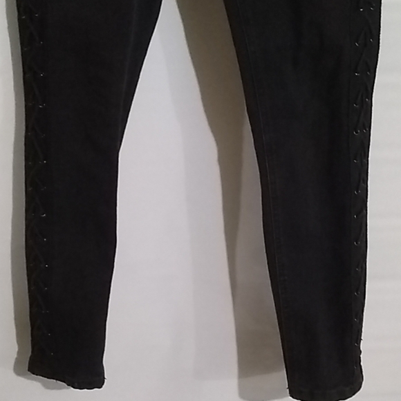 Indigo Rein Side Lace-Up Jeans Size 5/26 - Picture 4 of 8